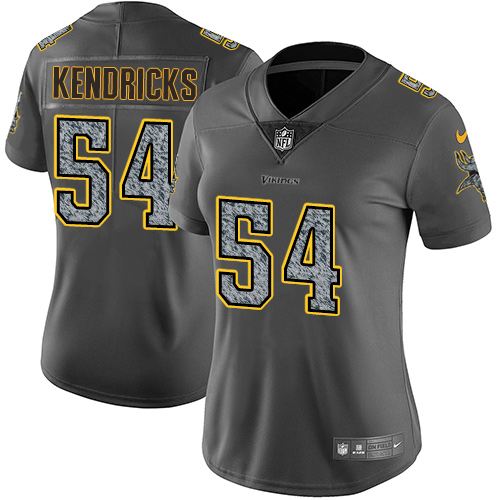 Nike Vikings #54 Eric Kendricks Gray Static Women's Stitched NFL Vapor Untouchable Limited Jersey - Click Image to Close
